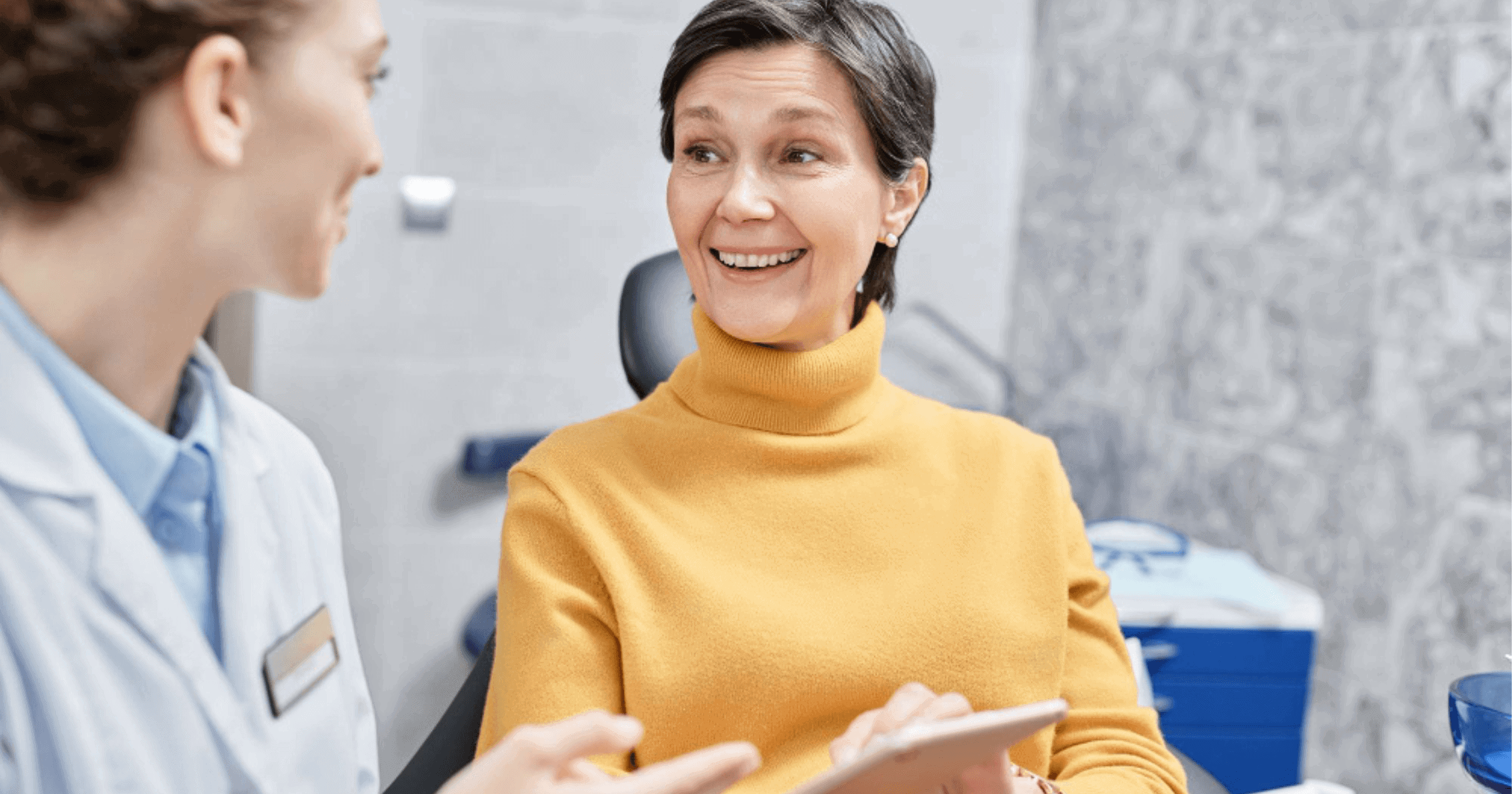 Dental implants in Cardiff — patient smiling after implant treatment