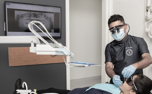 Patient receiving dental treatment at Cardiff Dental, Cardiff, NSW, near Charlestown